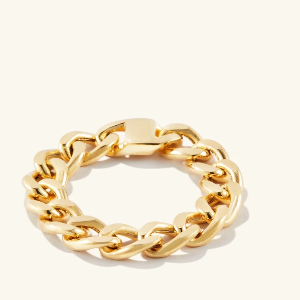 Bold Chain Ring 14K Gold Mejuri size 7